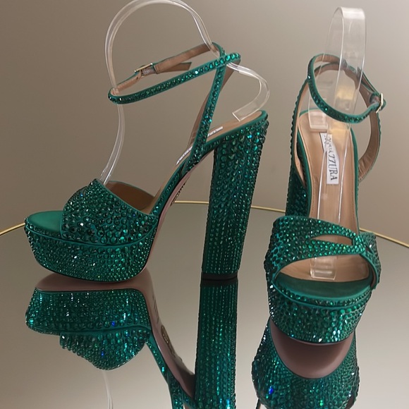 aquazzura embellished heels